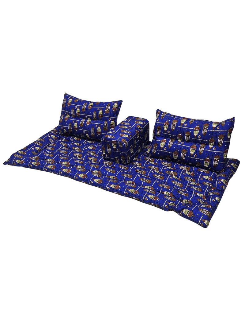 سمارت هوم طقم جلسة أرضية فاخر ٤ في ١ – مجلس عربي تراثي، طقم كنب أرضي، مفروشات للمجالس والاستراحات، يناسب هدايا رمضان - Image 2